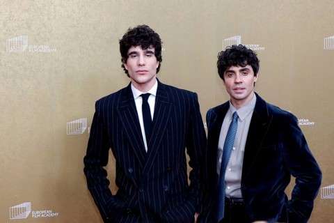 Javier Calvo and Javier Ambrossi arriving at the European Film Awards at the House of World