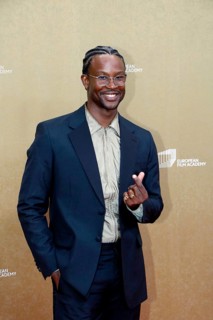 Akinola Davies Jr arriving for the European Film Awards at the House of World Cultures in Berlin on