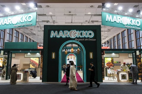 Status of Morocco shortly in front of the opening of Green Week at the exhibition center in Berlin