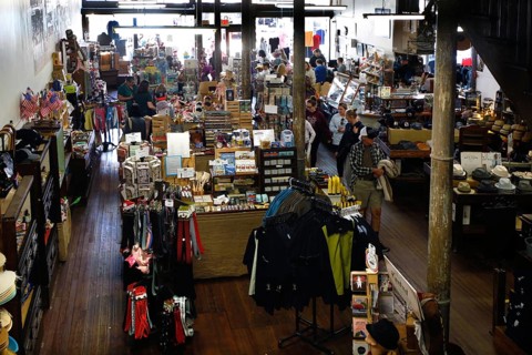 A shop in downtown Memphis with lots of different shelves and goods, Memphis, Tennessee, USA