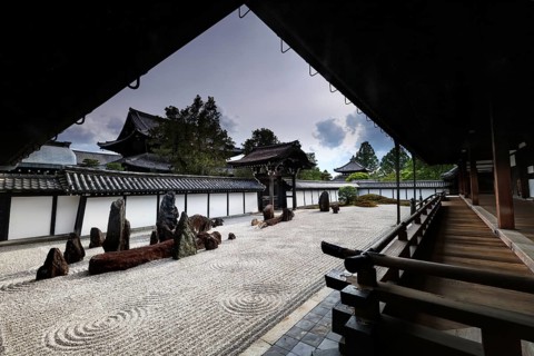Zen garden of Tofuku-ji Temple in meditative contemplation