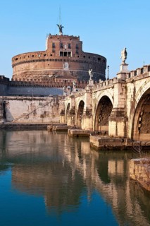 Castel Sant'Angelo, Ponte Sant'Angelo, Tiber River, Ponte Aelius, Rome, Lazio, Italy