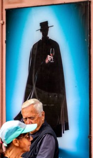 Advertising sign on the exterior of a bar in Sintra, Lisbon, Portugal