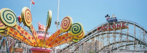 Cyclone Luna Park in Coney Island, 1000 Surf Ave, Brooklyn, New York, USA