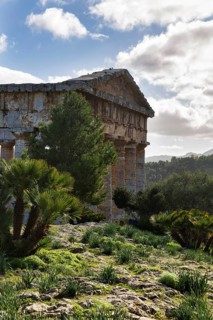 Elymian Doric Temple, Ruins, Ancient City of Segesta, Archaeological Site on Monte Barbaro,
