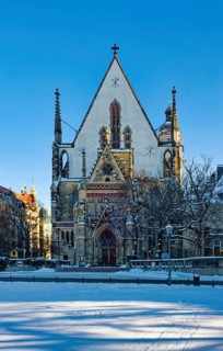 Historic St. Thomas Church, place of work of Johann Sebastian Bach, Protestant Church, Thomaner, in