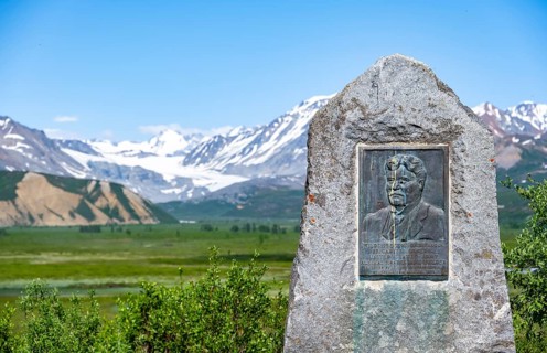 Wilds Preston Richardson Monument, memorial stone for the builder of the Richardson Highway,