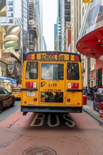 School bus, 234 W 42nd St, New York, USA