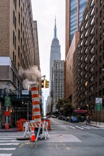 Sewer work, Empire State Building, New York, USA
