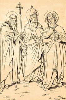 Cologne Cathedral, St. Anthony, St. Cornelius and Saint Magdalene, after Wilhelm von Herle,