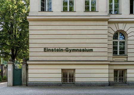 Einstein Gymnasium school building in downtown Potsdam, Brandenburg, Germany