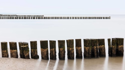 Grooves in the Baltic Sea near Zingst, Fischland-Darss-Zingst, Zingst, Mecklenburg-Western