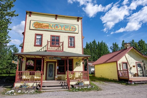 Hotel, historic building, McCarthy, Wrangell St. Elias National Park, Alaska, USA