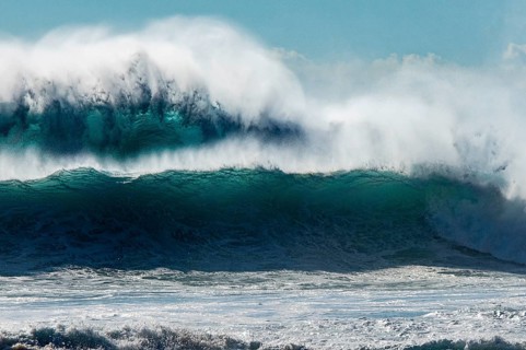 Waves on the ocean off Madeira, Jardim do Mar, Madeira, Portugal