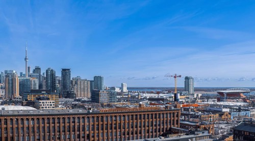 Scenic Toronto financial district business skyline and modern architecture