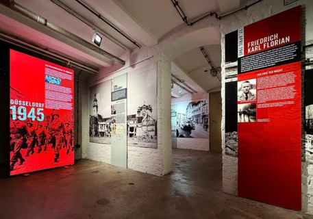 Historic air raid shelter, memorial and exhibition, Düsseldorf, North Rhine-Westphalia, Germany