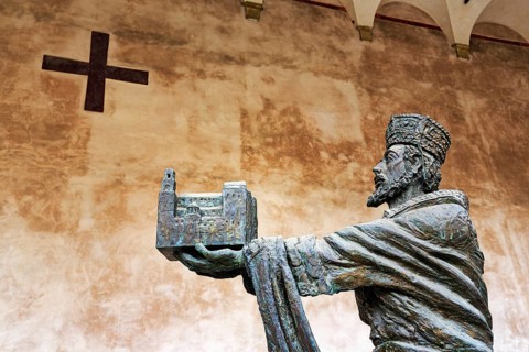 Statue of William II of Sicily, Norman King, Founder of Monreale Cathedral, Santa Maria Nuova,