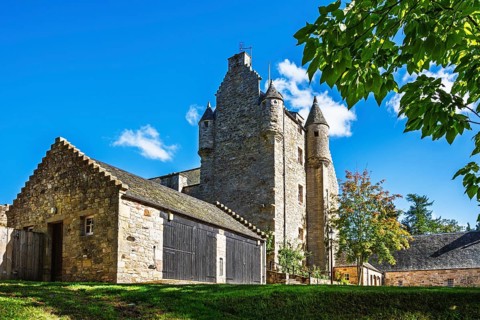 Ferniehirst Castle, Oxnam, Jedburgh, Scottish Borders, Roxburghshire, Scotland, UK