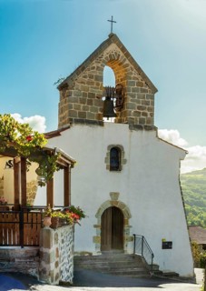 Buron village. Chapel Notre-Dame. Puy de Dome. Auvergne Rhone Alpes. France