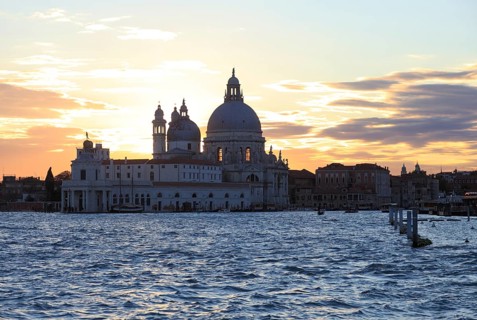 The Basilica di Santa Maria della Salute on the Grand Canal, Venice, Veneto, Italy