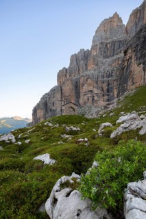 Chapel Cappella Ai Brentei Memorial for injured mountaineers at the Rifugio Ai Brentei mountain