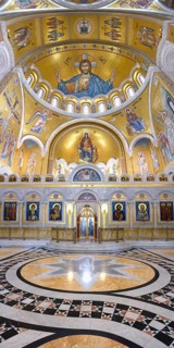 Church of Saint Sava or Temple of Saint Sava orthodox church, Interior, Belgrade, Serbia