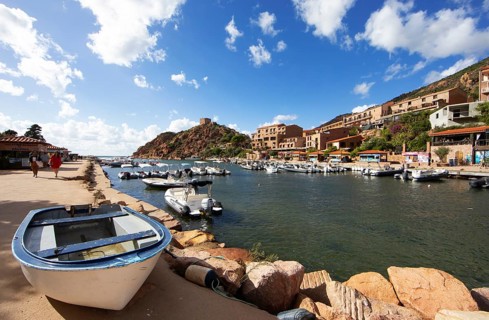 Boats in Port de Porto or Port of Porto on the Porto River, behind the Genoese Tower, Porto, Ota,