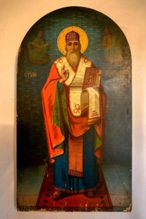 Bulgarian Orthodox Rock cave Monastery of Saint Dimitar Basarbowski, Church interior, Basarbovo,