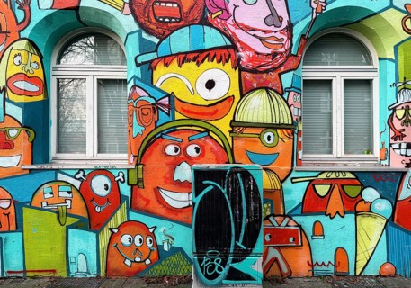 Kiefernstraße children's club, active branch of the Youth Welfare Office in the street art mile