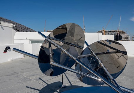 Rintaro Fuse, artwork a sundial for the night without end on the roof of Louvre Abu Dhabi, United