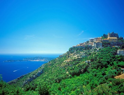 Eze-Village mountain village, Provence-Alpes-Côte d'Azur, France, June 1999, vintage, retro, old,