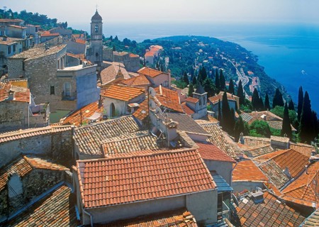 Roquebrune and Cap Martin on the Cote d'Azur, Mediterranean, southern France, June 1999, vintage,