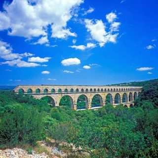 Pont du Gard near Avignon, southern France, June 1999, vintage, retro, old, historic