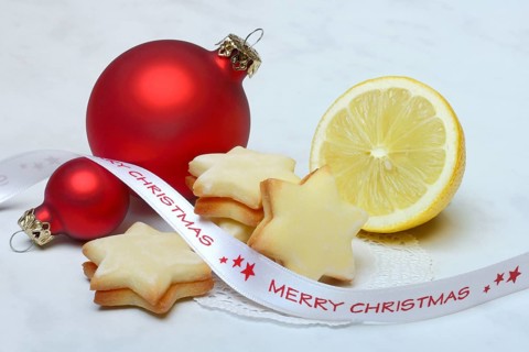 Lemon cookies and Merry Christmas tape