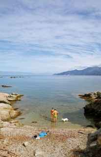 Desert des Agriates or Agriates desert on the Gulf of Saint-Florent in the Mediterranean,