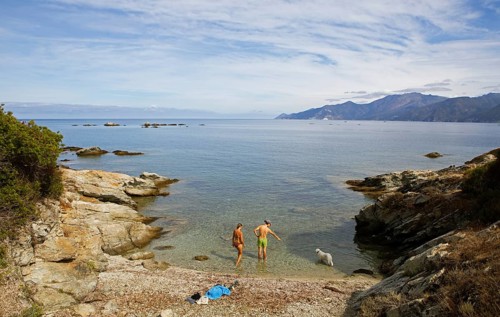 Desert des Agriates or Agriates desert on the Gulf of Saint-Florent in the Mediterranean,