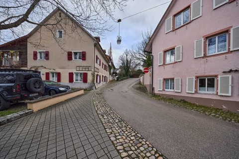 Residential buildings, apartment buildings, houses, general architecture, lantern, cars, bare