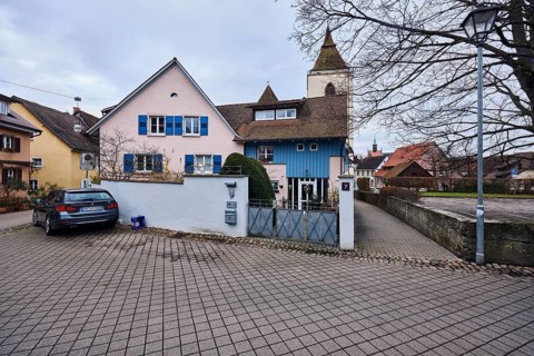 St. Martin church tower, general architecture, houses, residential buildings, multi-family house,