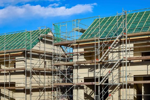 Castrop-Rauxel, North Rhine-Westphalia, Germany - residential construction in the Ruhr area. New