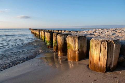 Grooves in the Baltic Sea, beach in Ahrenshoop, Darß, Mecklenburg-Western Pomerania, Germany