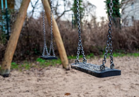 Detailed photo of play equipment on a children's playground, Berlin, Germany