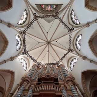 Pfarrkirche Sankt Blasius, interior view, Balve, Sauerland, North Rhine-Westphalia, Germany