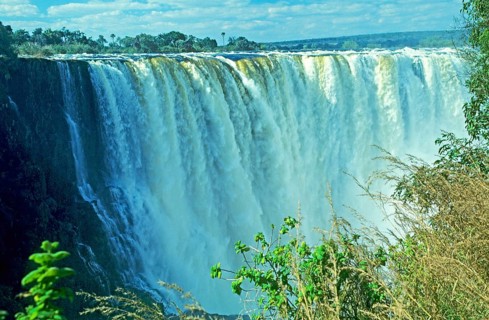 Victoria Falls, Zambezi, Zimbabwe, Africa, June 2000, vintage, retro, old, historic