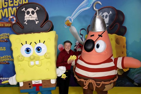 Santiago Ziesmer, German dubbing voice of SpongeBob - German premiere of SpongeBob SquarePants: