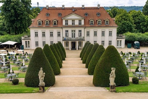 The Saxon State Winery Schloss Wackerbarth or Wackerbarth's Ruh' with Baroque Castle in
