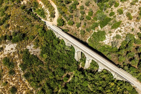 Cycle path Via Verde de la Sierra, Puerto Serrano to Olvera, old railroad track, cycle path on