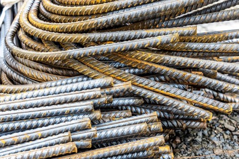 Reinforcing steel for the reinforced concrete foundation of a wind turbine, a mesh of rebar and