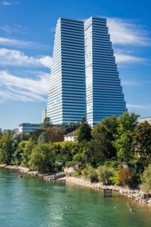 Roche Tower on the Rhine in Basel
