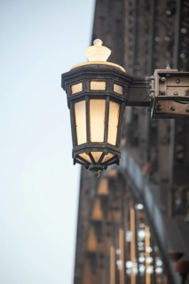 Details of the famous Sydney Harbour Bridge in the evening light, New South Wales, Australia.