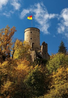 Godesburg in autumn, Bad Godesberg, Bonn, North Rhine-Westphalia, Germany